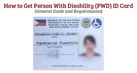 How to Get Person With Disability (PWD) ID Card .